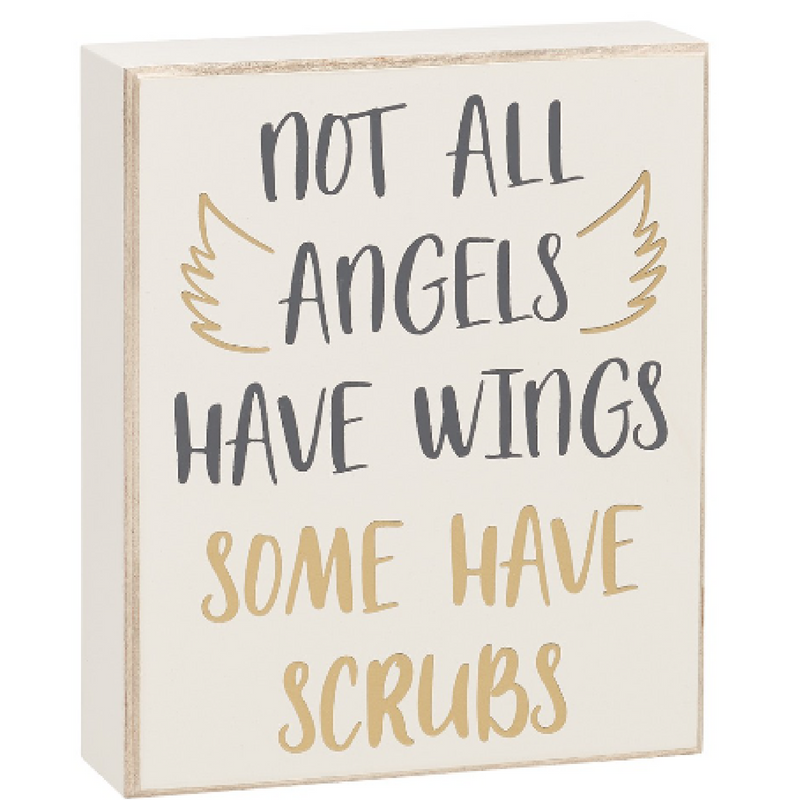 Angels Scrubs Box Sign